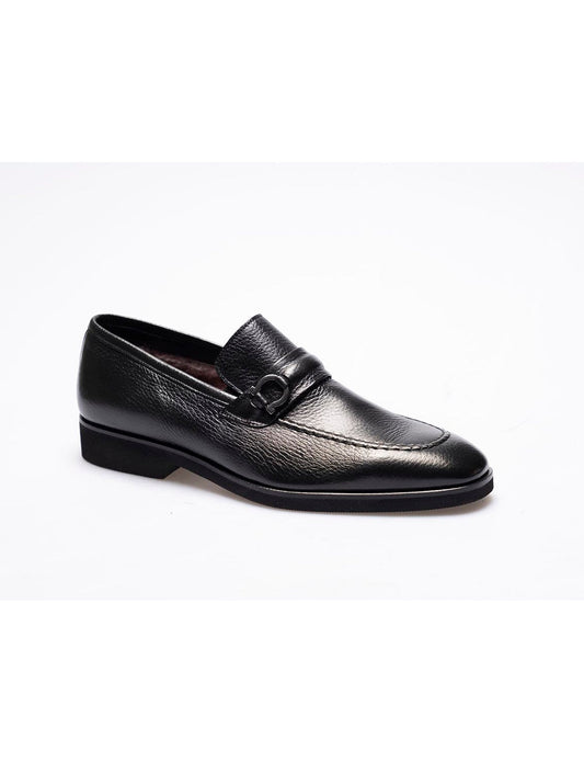 Men  Black Genuine Leather Classic Shoes