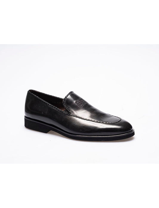 Men  Black  Genuine Leather Classic Shoes