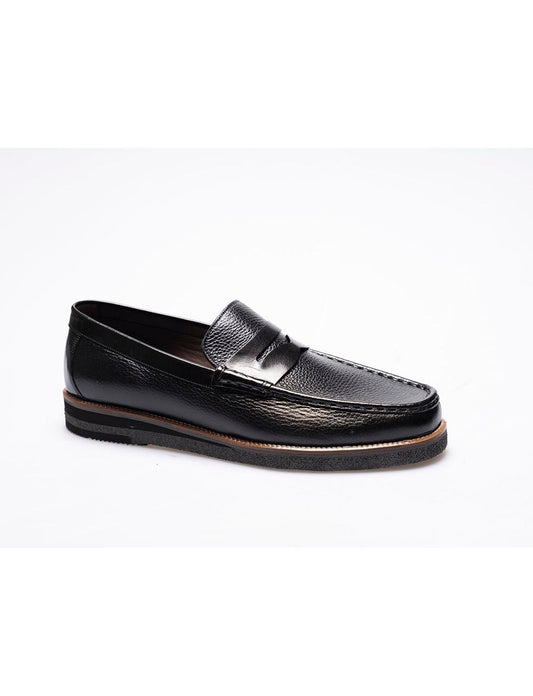 Men  Black Genuine Leather Classic Shoes