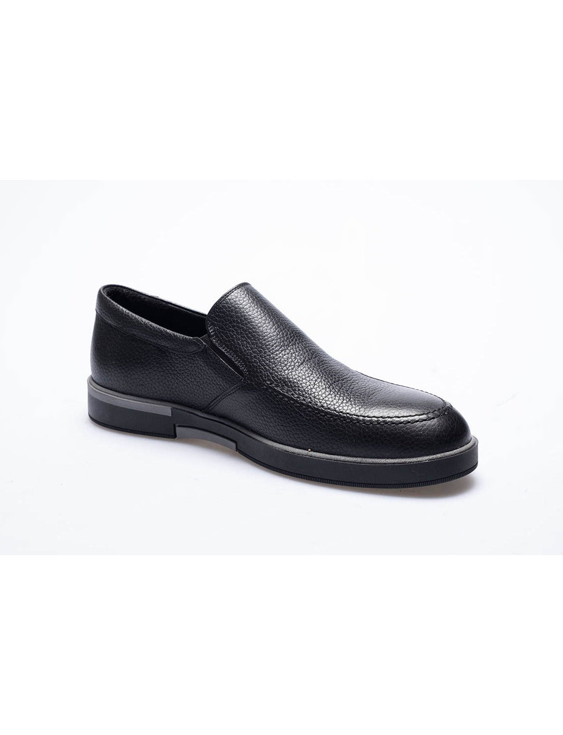 Men Navy Blue Genuine Leather  Classic Shoes