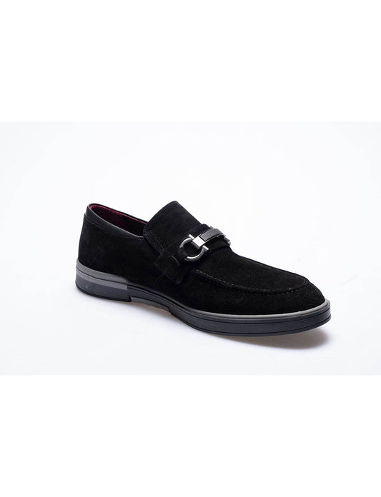 Men  Black Genuine Leather Classic Shoes