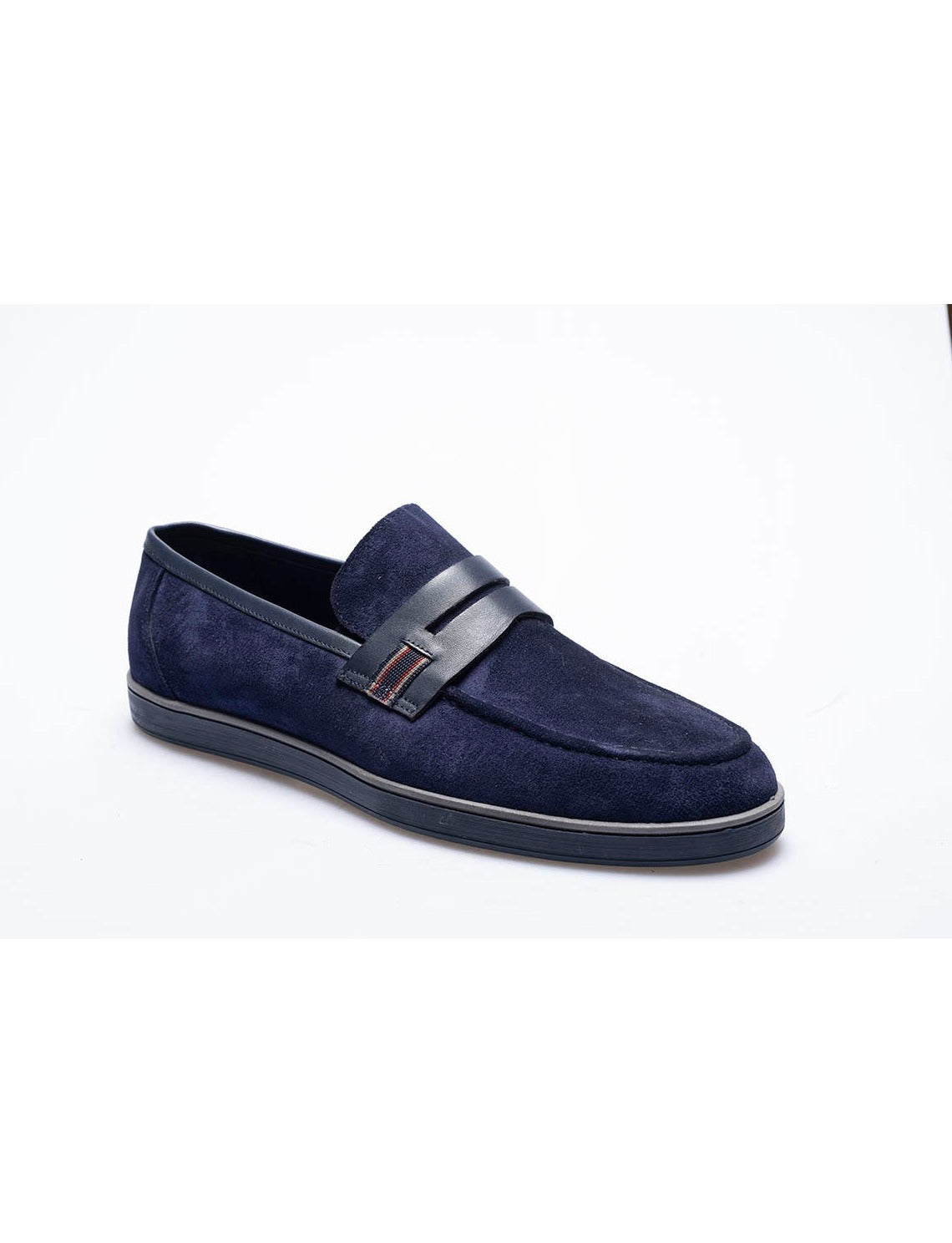 Men  Navy Blue  Genuine Leather Classic Shoes