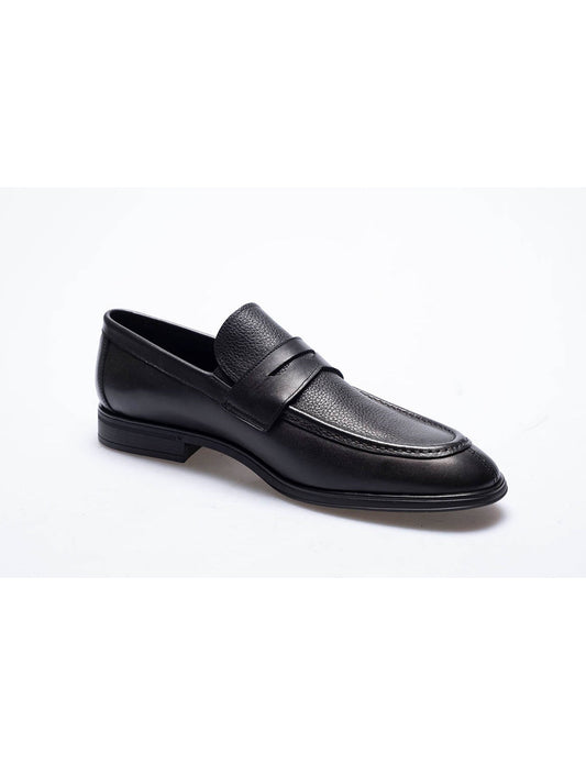 Men Black Genuine Leather Classic Shoes