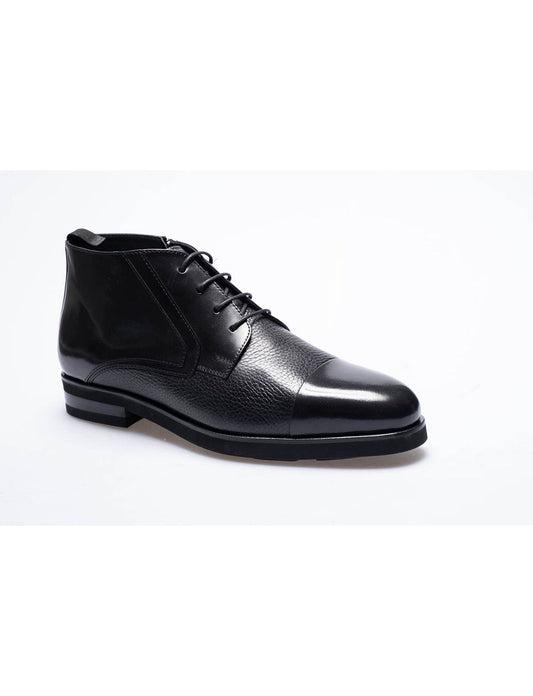 Men  Black  Genuine Leather Classic Shoes