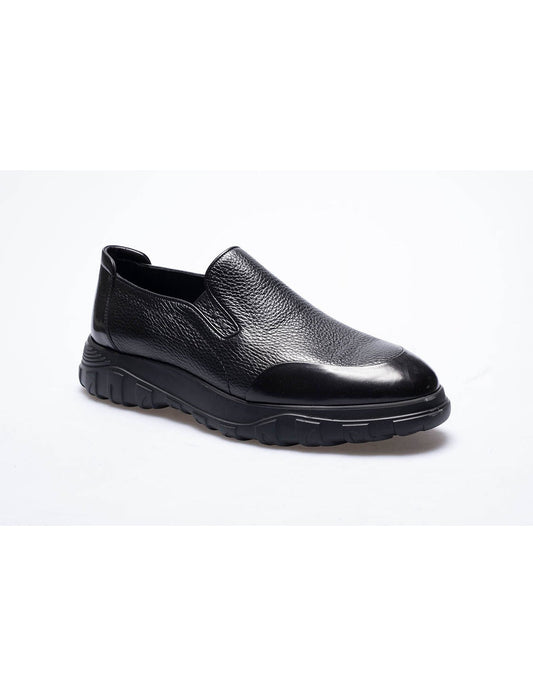 Men Black Genuine Leather Classic Shoes