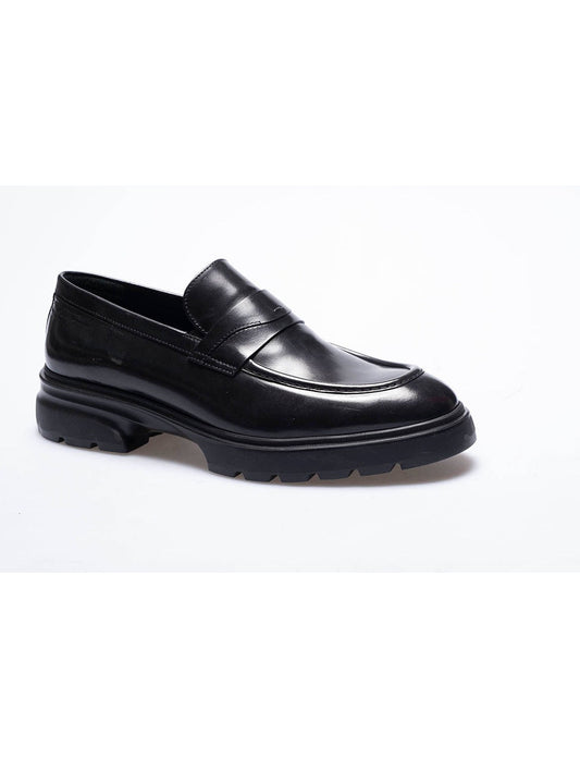 Men Black Genuine Leather Classic Shoes