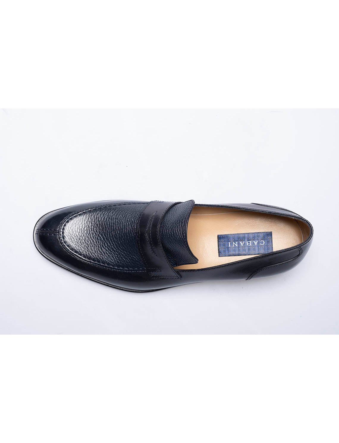 Men  Navy-Blue Genuine Leather Classic Shoes