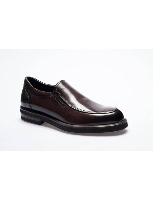 Men  Brown Genuine Leather Classic Shoes