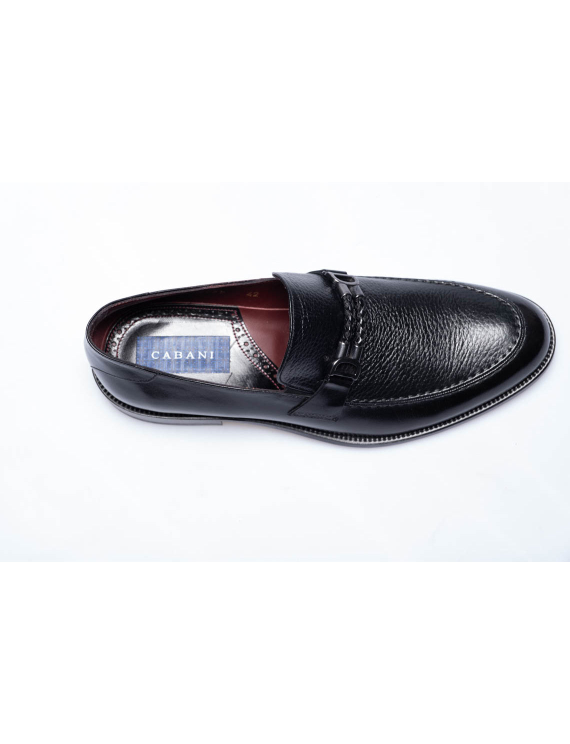 Men  Black  Genuine Leather Classic Shoes