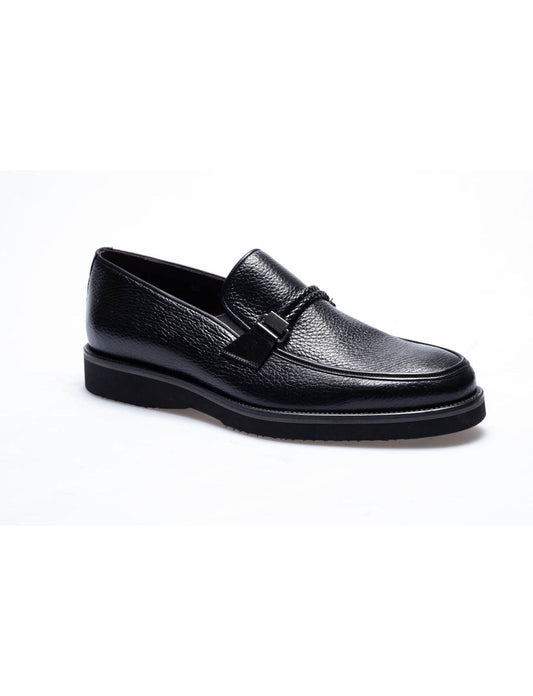 Men  Black Genuine Leather Classic Shoes