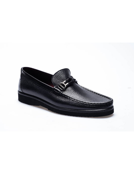 Men  Black Genuine Leather Classic Shoes