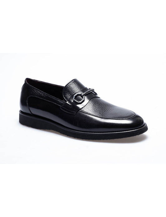 Men Black Genuine Leather Classic Shoes