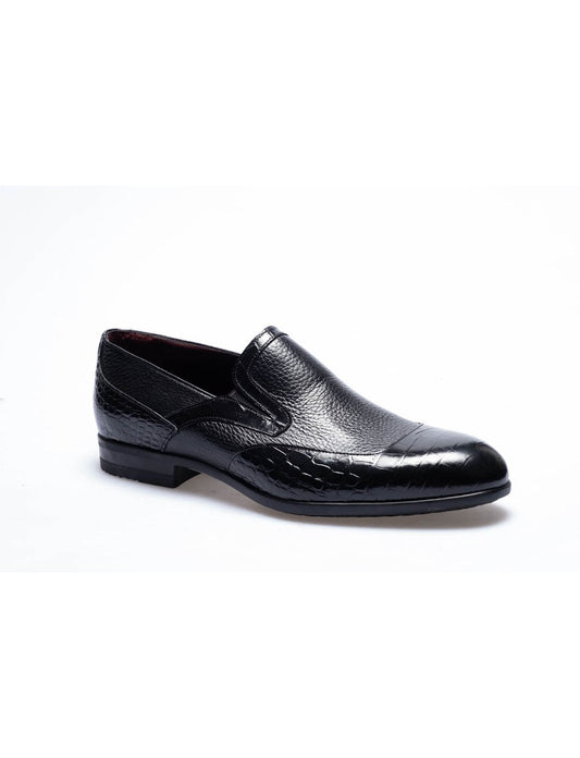 Men Black Genuine Leather Classic Shoes