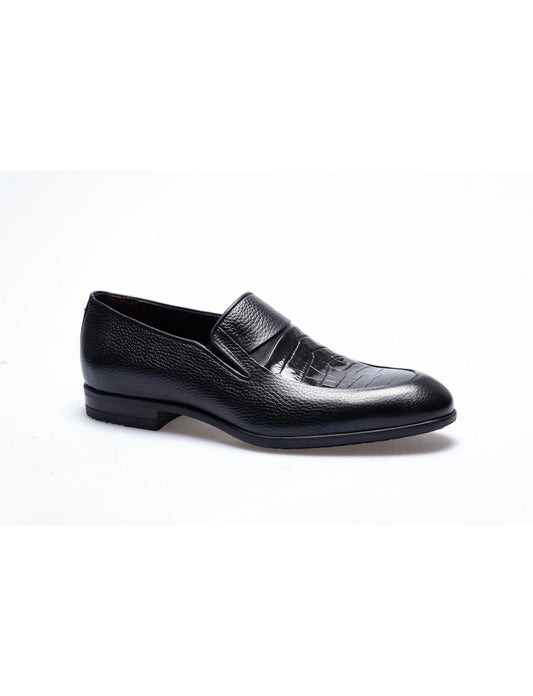 Men Black Genuine Leather Classic Shoes