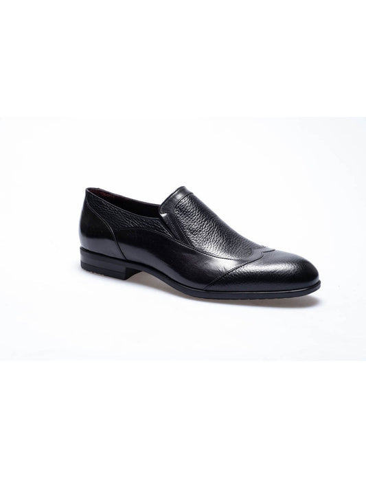 Men Black Genuine Leather Classic Shoes