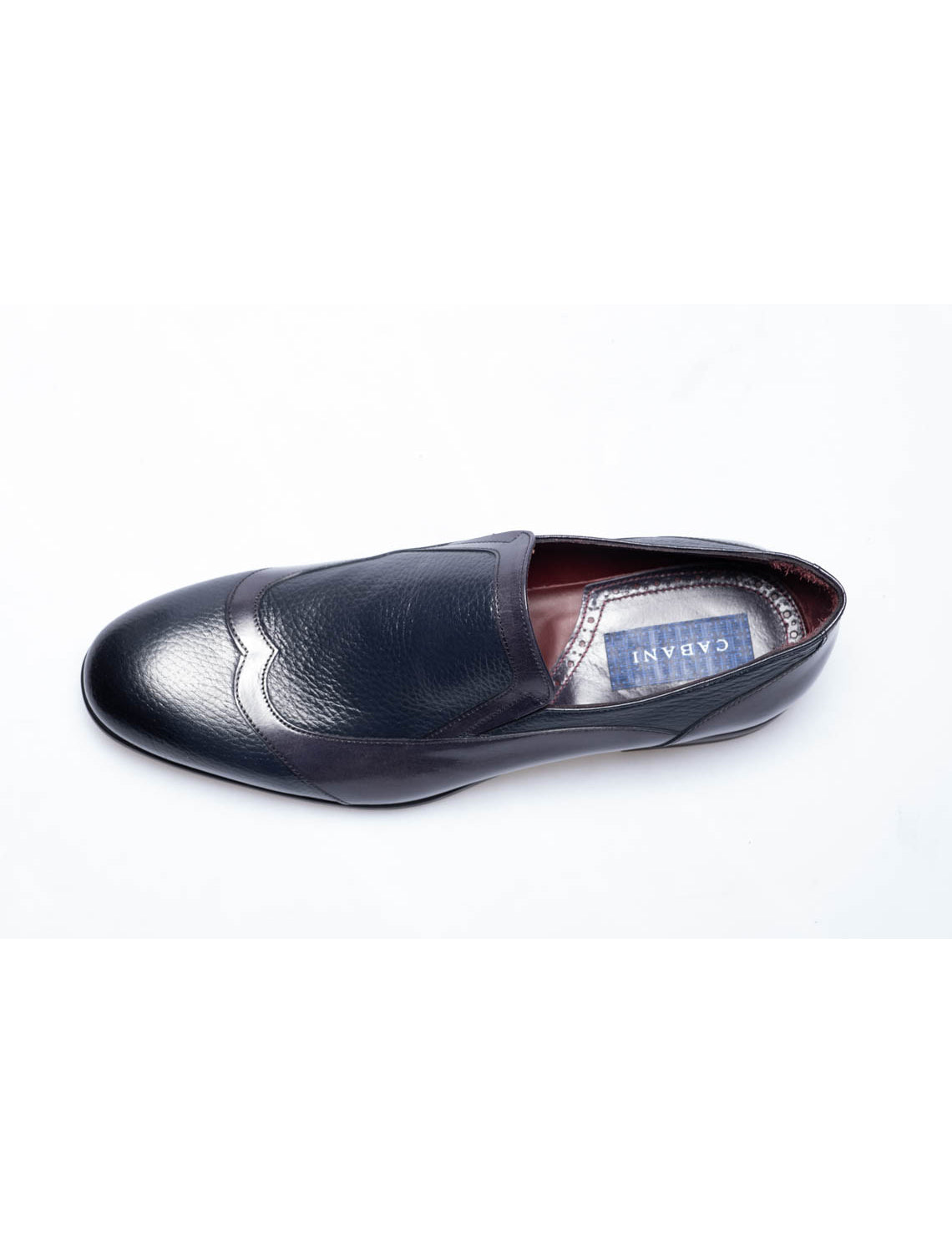 Men Navy Blue Genuine Leather Classic Shoes