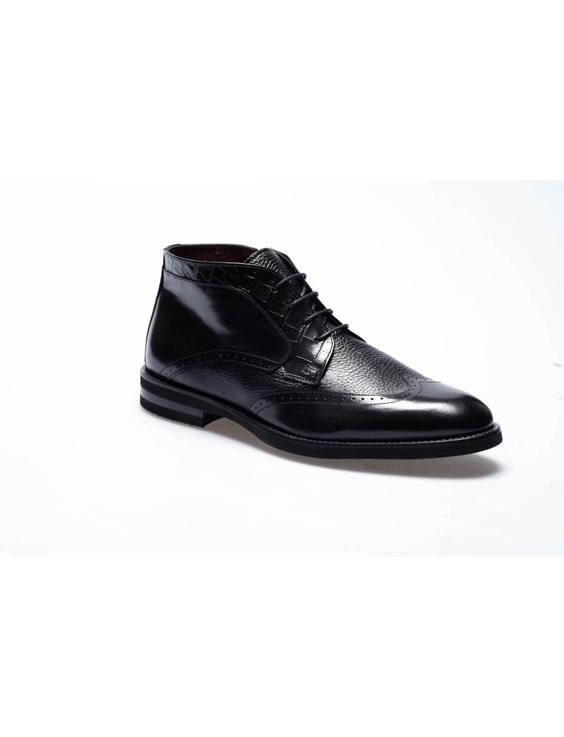 Men Black Genuine Leather Classic Shoes