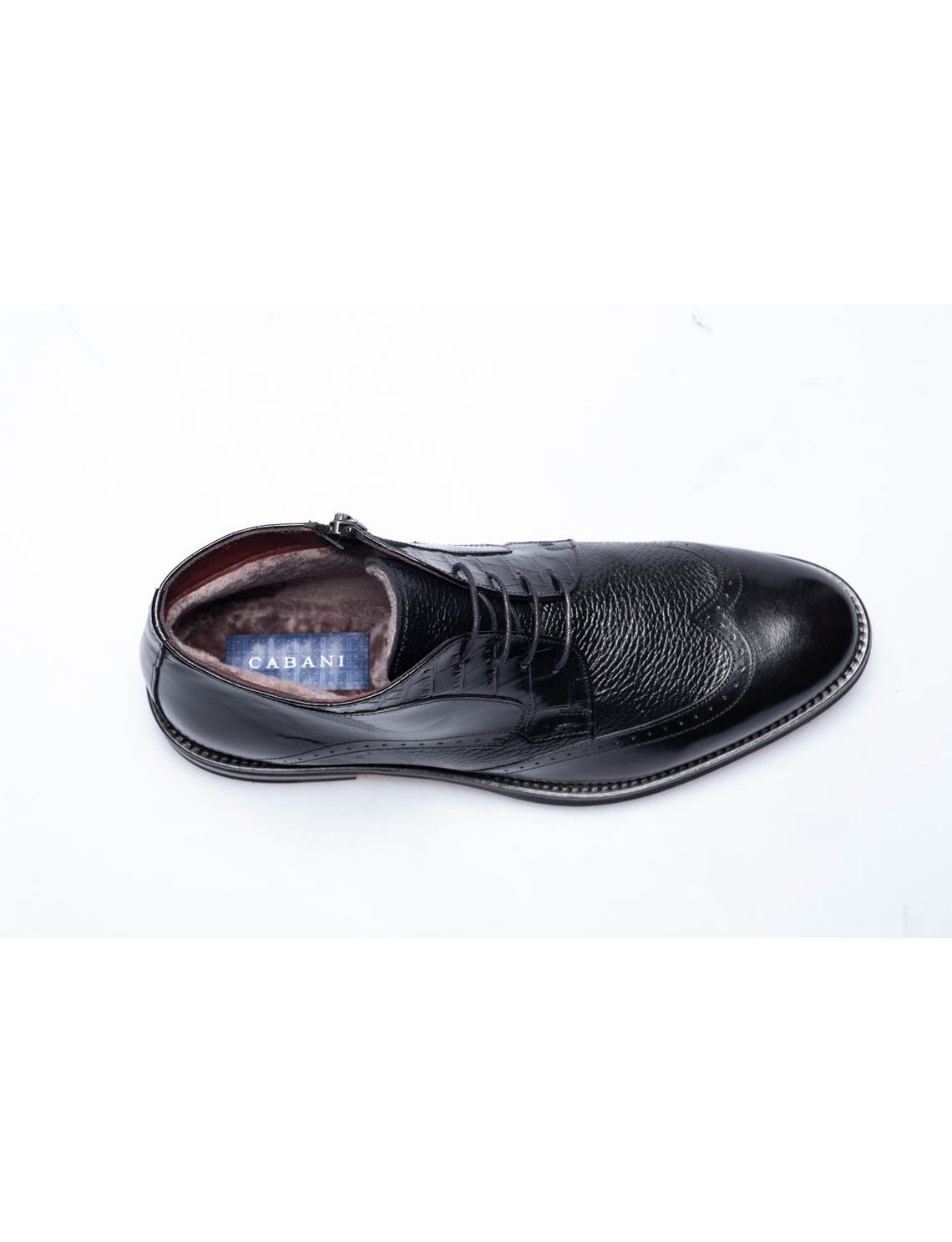 Men Black Genuine Leather Classic Shoes