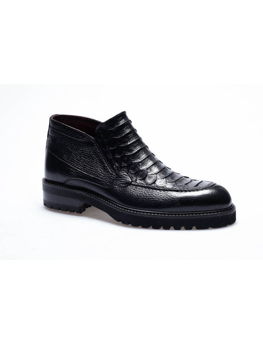 Men Black Genuine Leather Classic Shoes