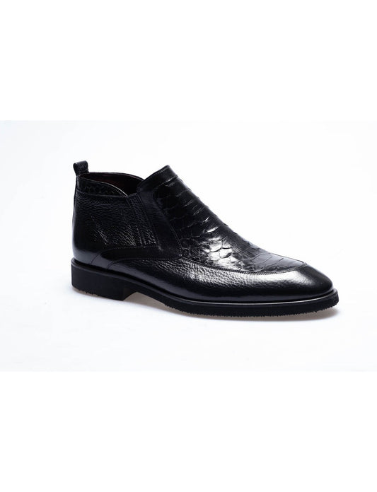 Men Black Genuine Leather Classic Shoes