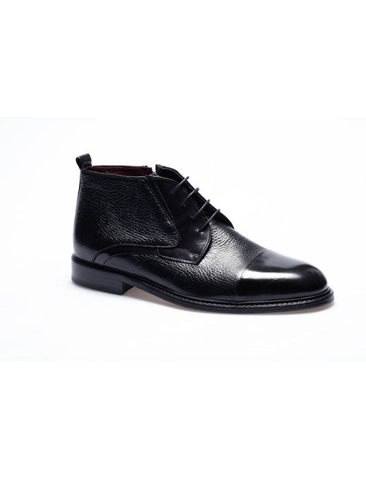 Men Black Genuine Leather Classic Shoes