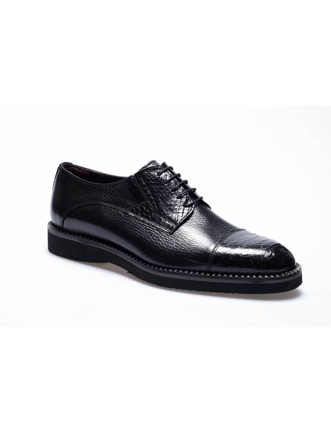 Men Black Genuine Leather Classic Shoes