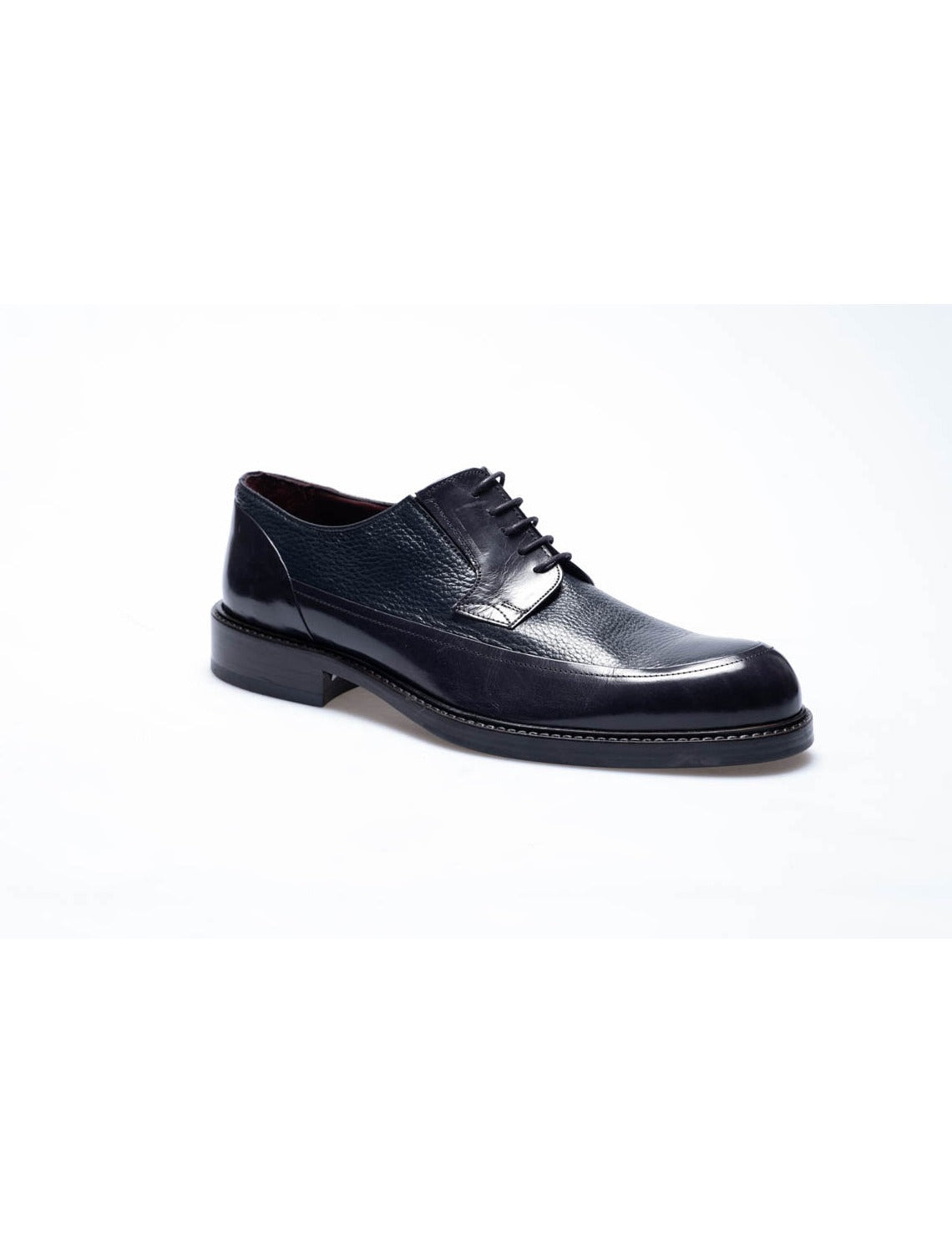 Men Navy Blue  Genuine Leather  Classic Shoes