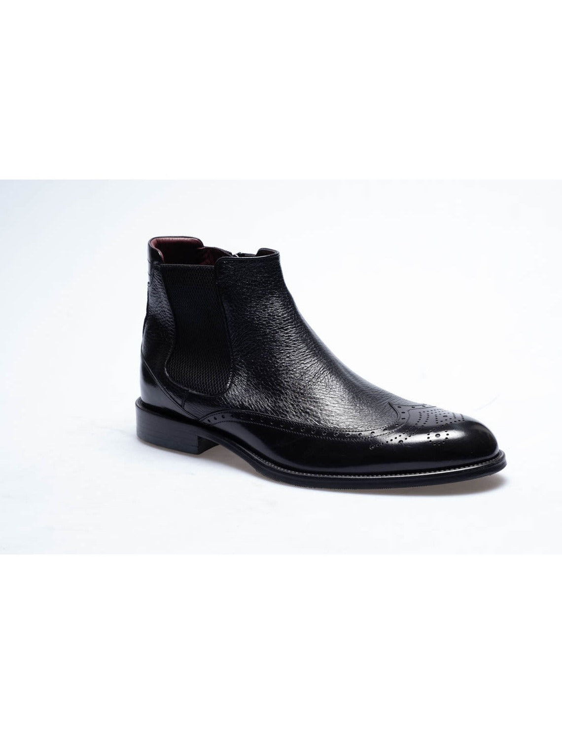 Men  Black  Genuine Leather Classic Shoes