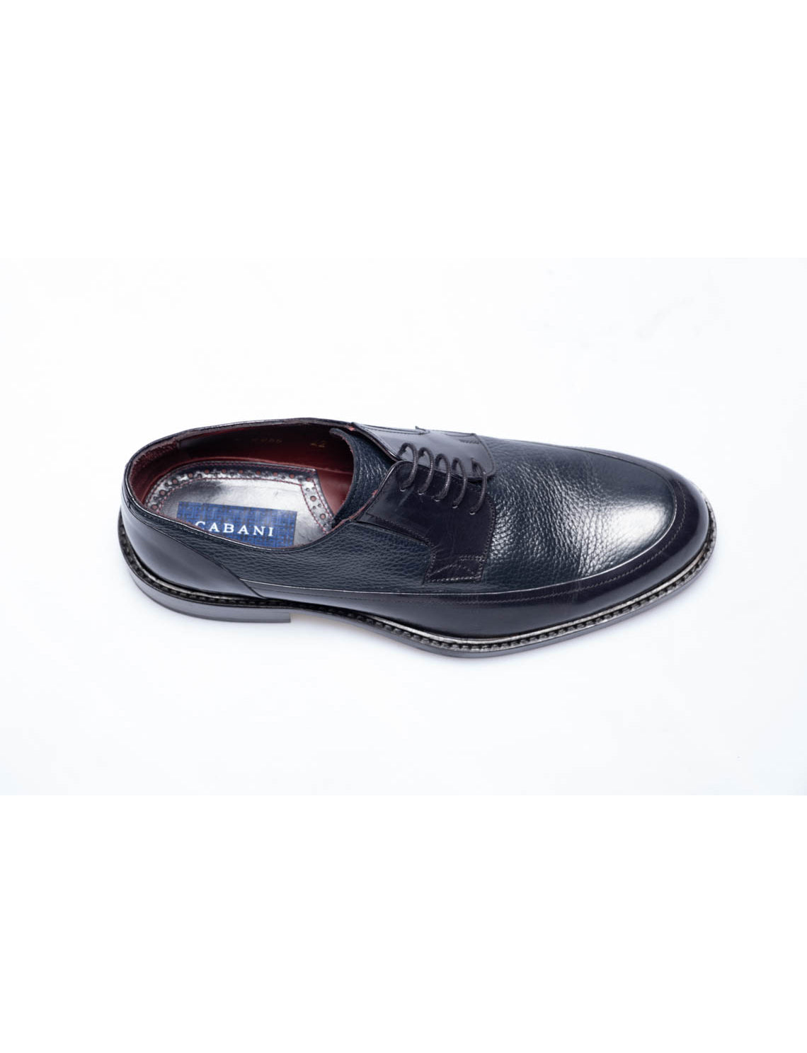 Men Navy Blue  Genuine Leather  Classic Shoes