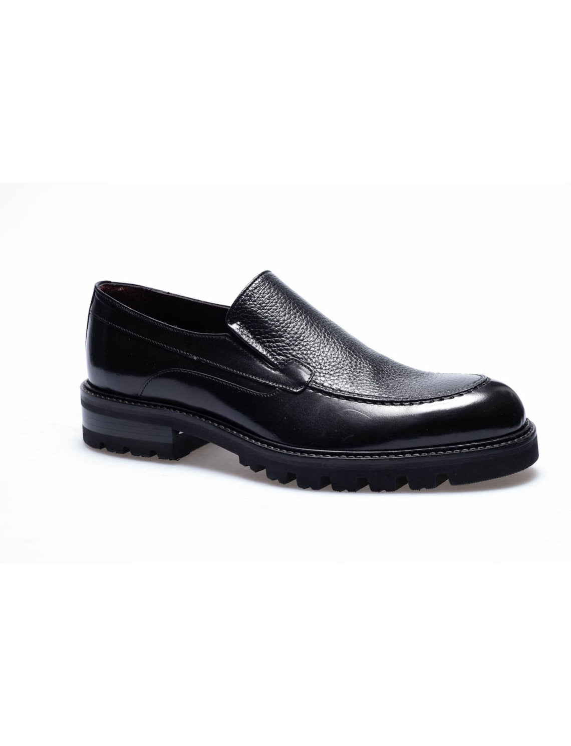 Men  Black Genuine Leather Classic Shoes